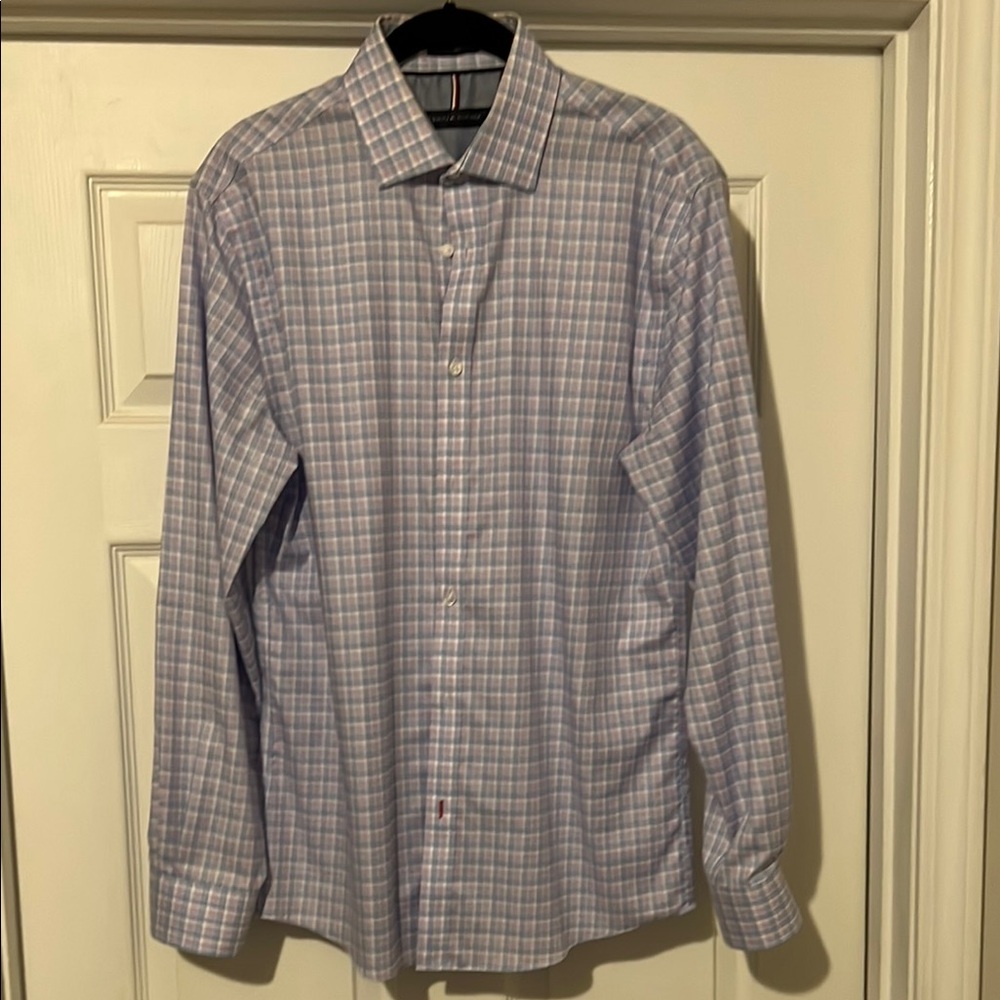 Tommy Hilfiger Purple and Blue Dress Shirt